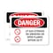 Signmission LP Gas Storage No Smoking Open Flames 50 Ft Danger Sign, Plastic, 10in W x 7in L, 2PK OS-2PACK-DS-P-710-L-1444 - alternate 1